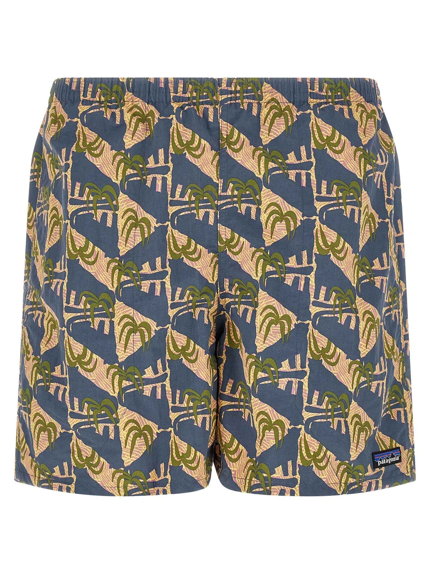 Blue Polyester Swim Shorts