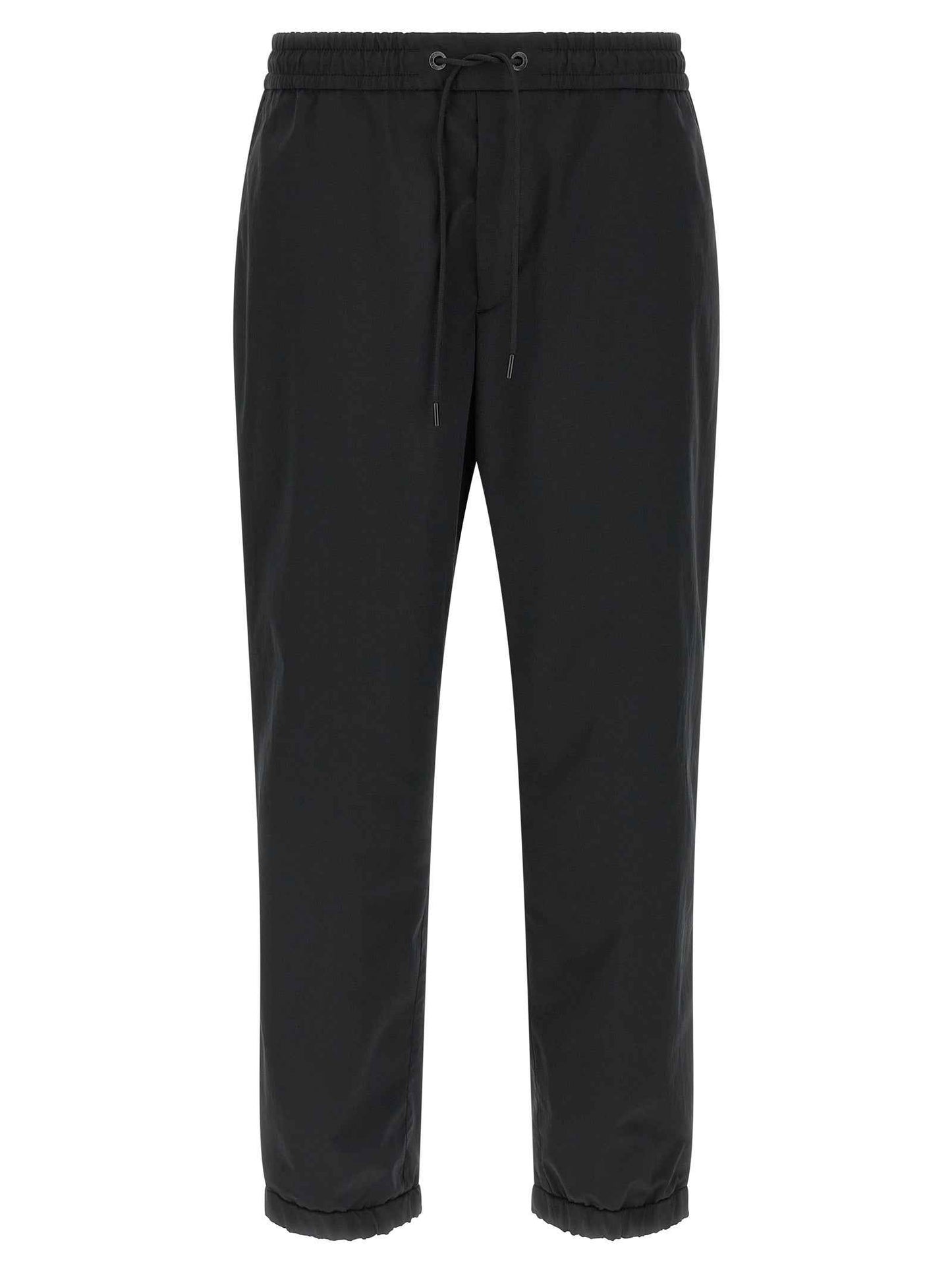 Black Polyester Joggers (Workout Pants)