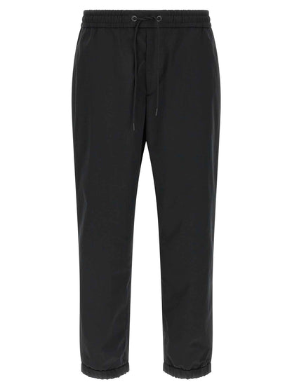 Black Polyester Joggers (Workout Pants)