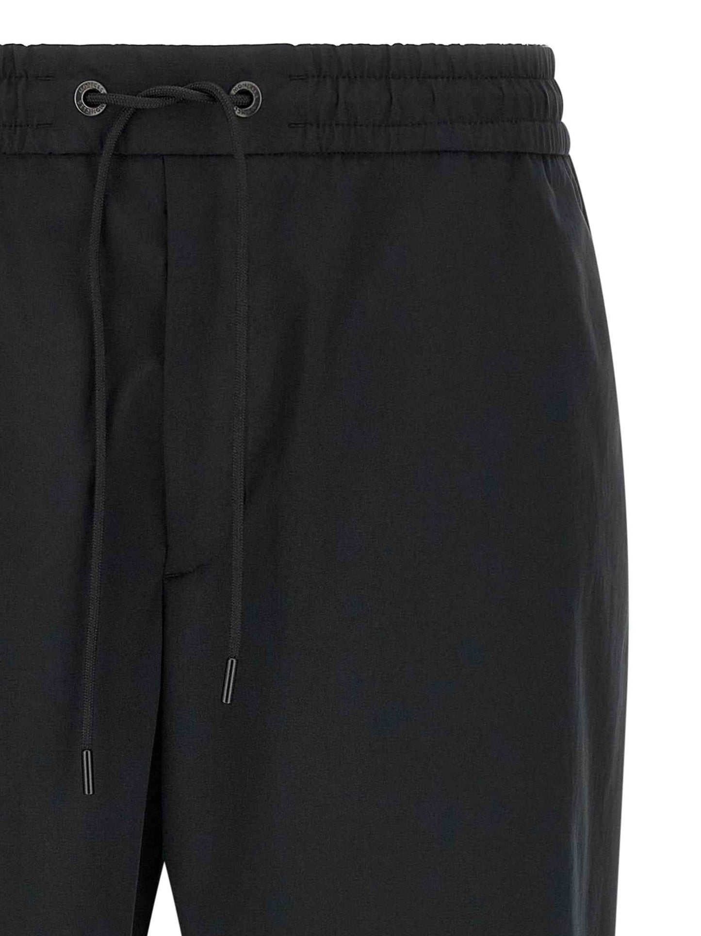 Black Polyester Joggers (Workout Pants)