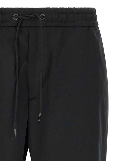 Black Polyester Joggers (Workout Pants)