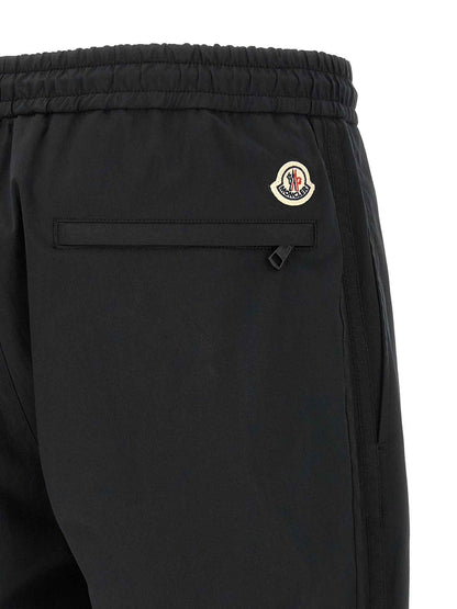 Black Polyester Joggers (Workout Pants)