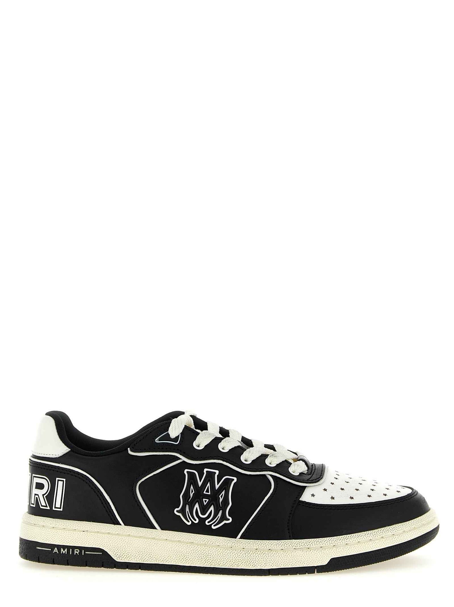 Bicolor Bovine Leather Low Top Sneakers