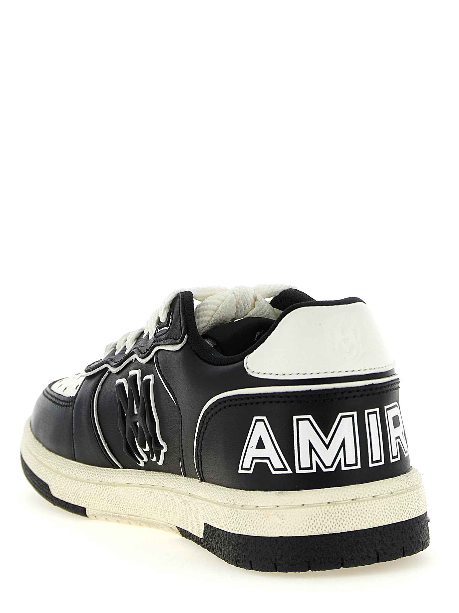 Bicolor Bovine Leather Low Top Sneakers