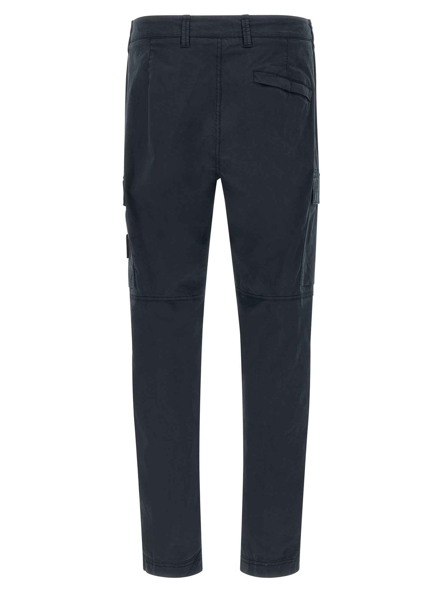 Blue Cotton Cargo Pants