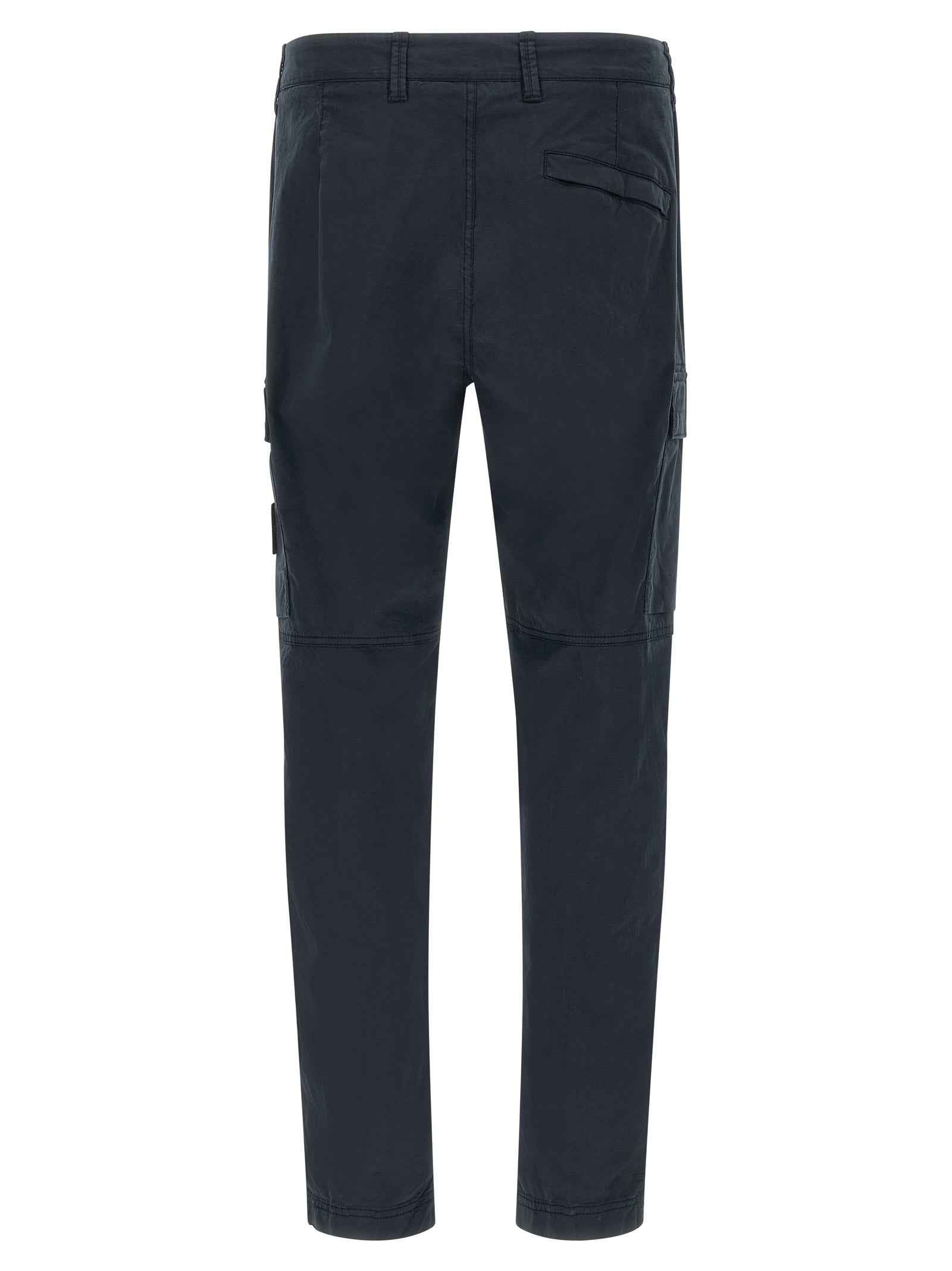 Blue Cotton Cargo Pants