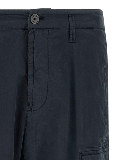 Blue Cotton Cargo Pants