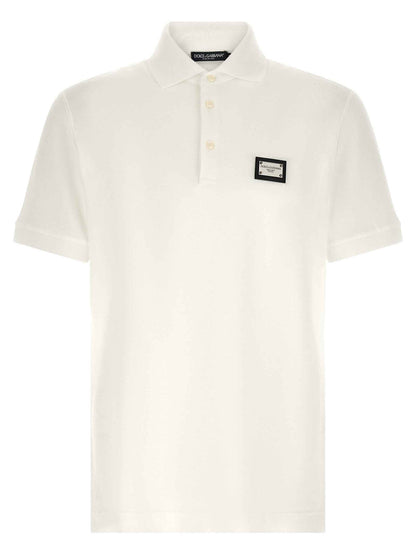 White Cotton Polo Shirt