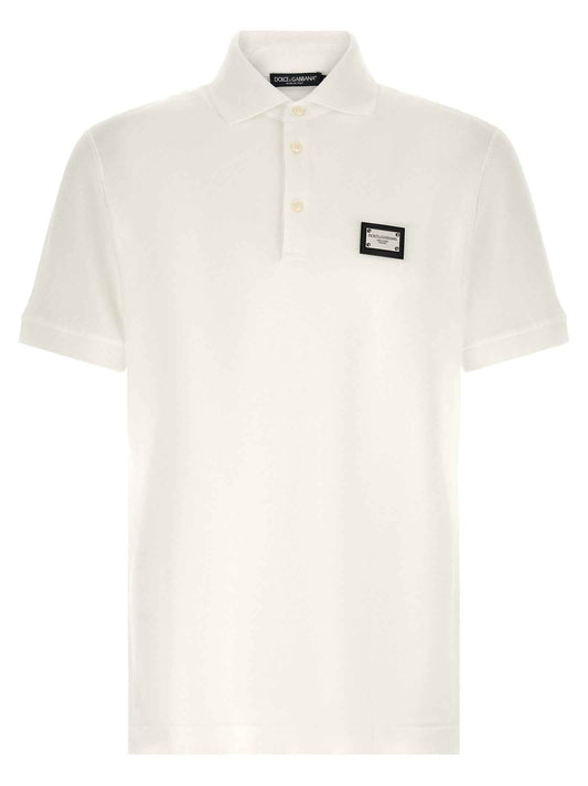 White Cotton Polo Shirt