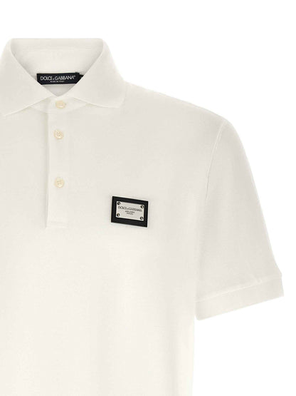 White Cotton Polo Shirt