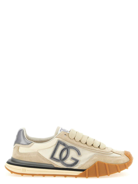 Silver Calfskin Athletic Sneakers