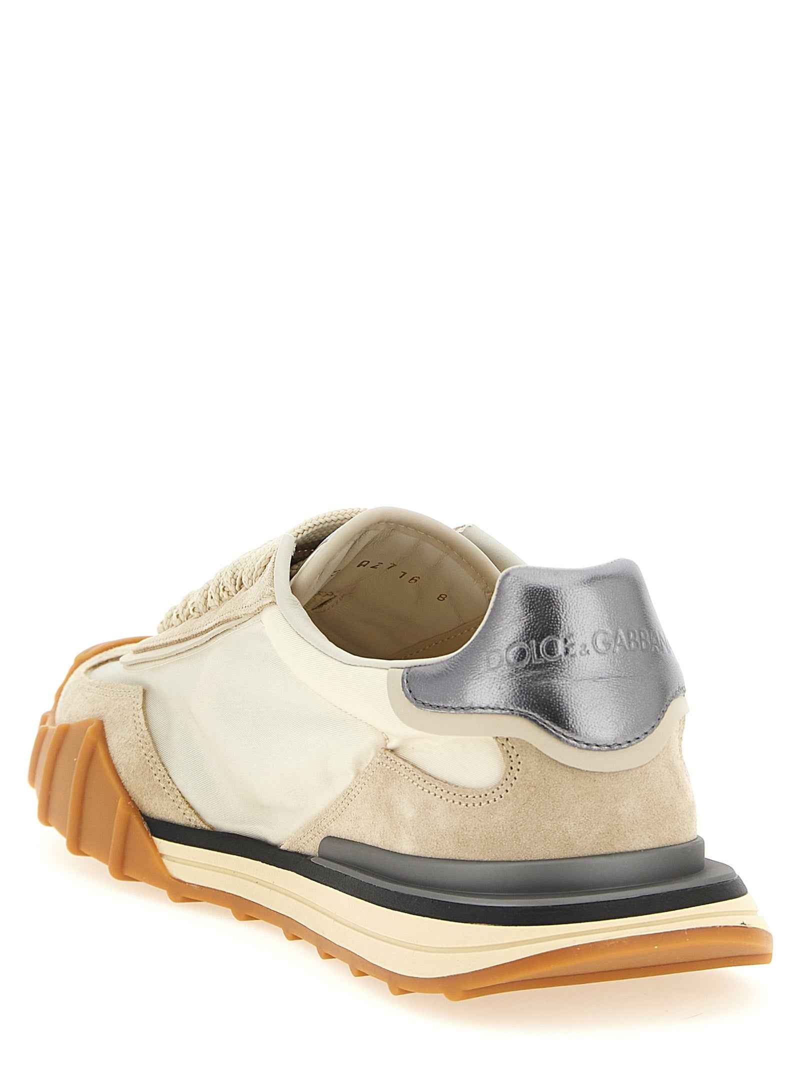 Silver Calfskin Athletic Sneakers