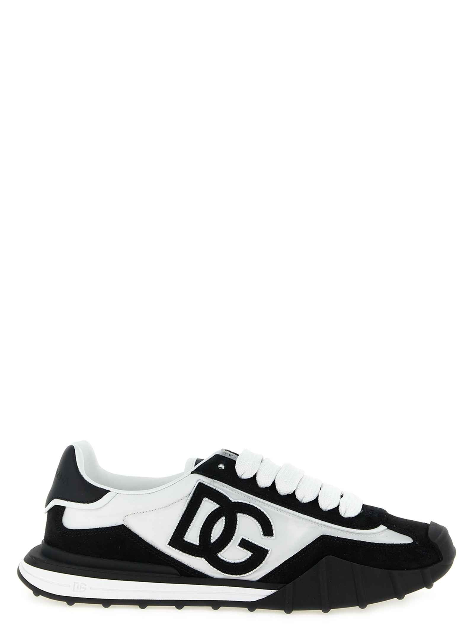 Bicolor Polyamide Athletic Sneakers