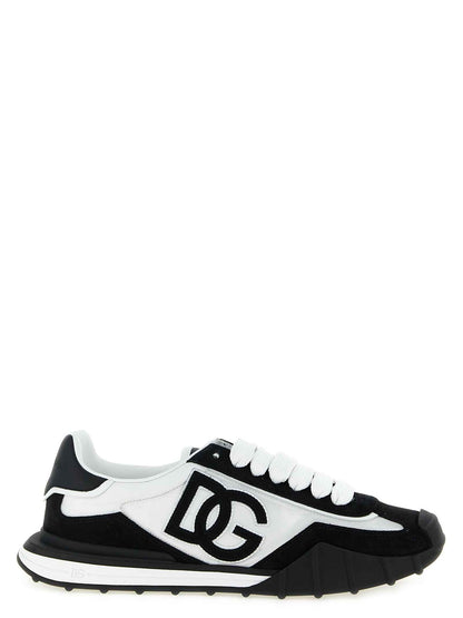 Bicolor Polyamide Athletic Sneakers