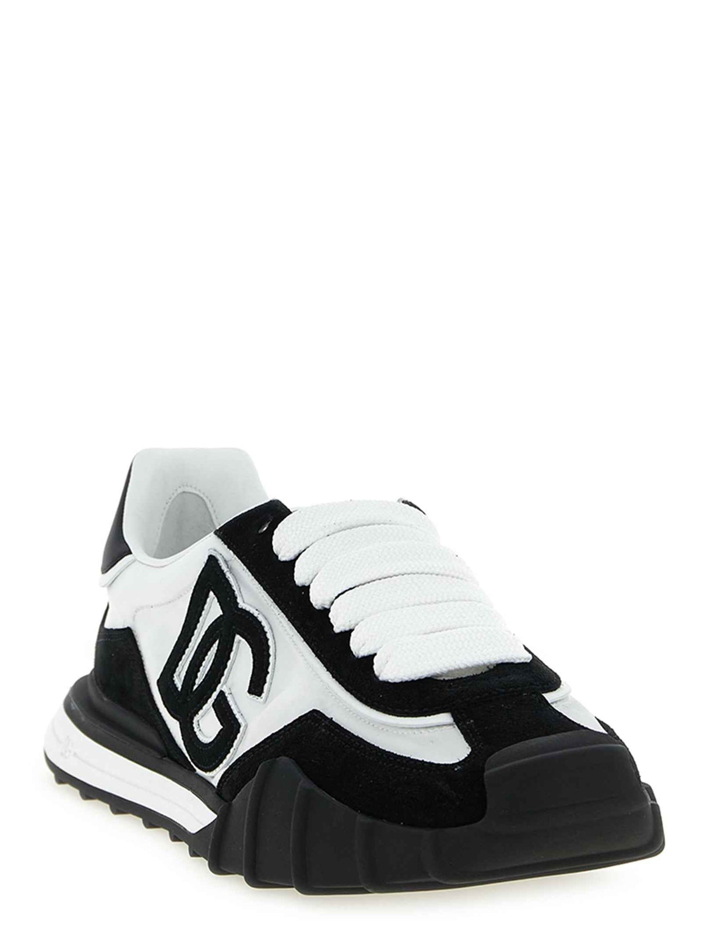 Bicolor Polyamide Athletic Sneakers