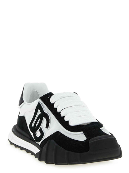 Bicolor Polyamide Athletic Sneakers