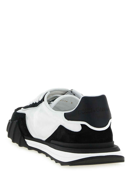 Bicolor Polyamide Athletic Sneakers