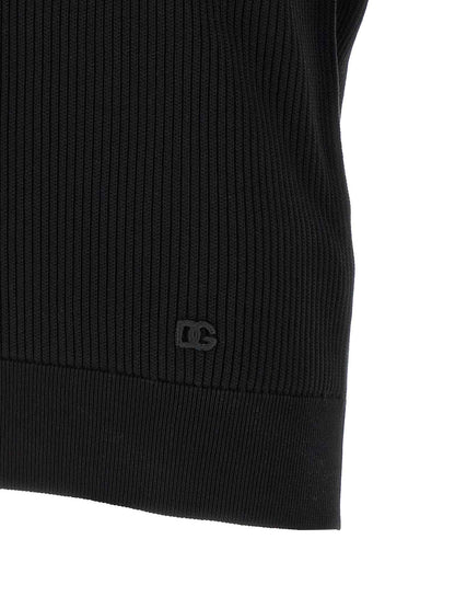 Black Cotton Polo Shirt