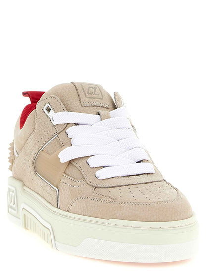 Beige Calfskin Athletic Sneakers
