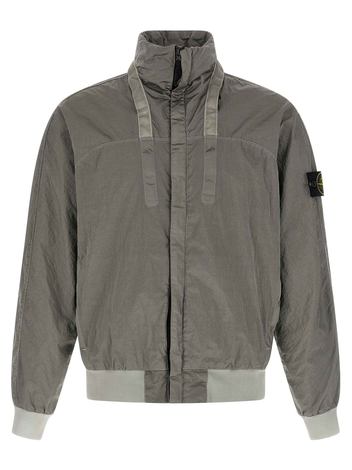 Gray Polyamide Bomber