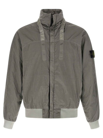Gray Polyamide Bomber
