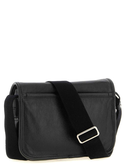 Black Calfskin Crossbody Bag
