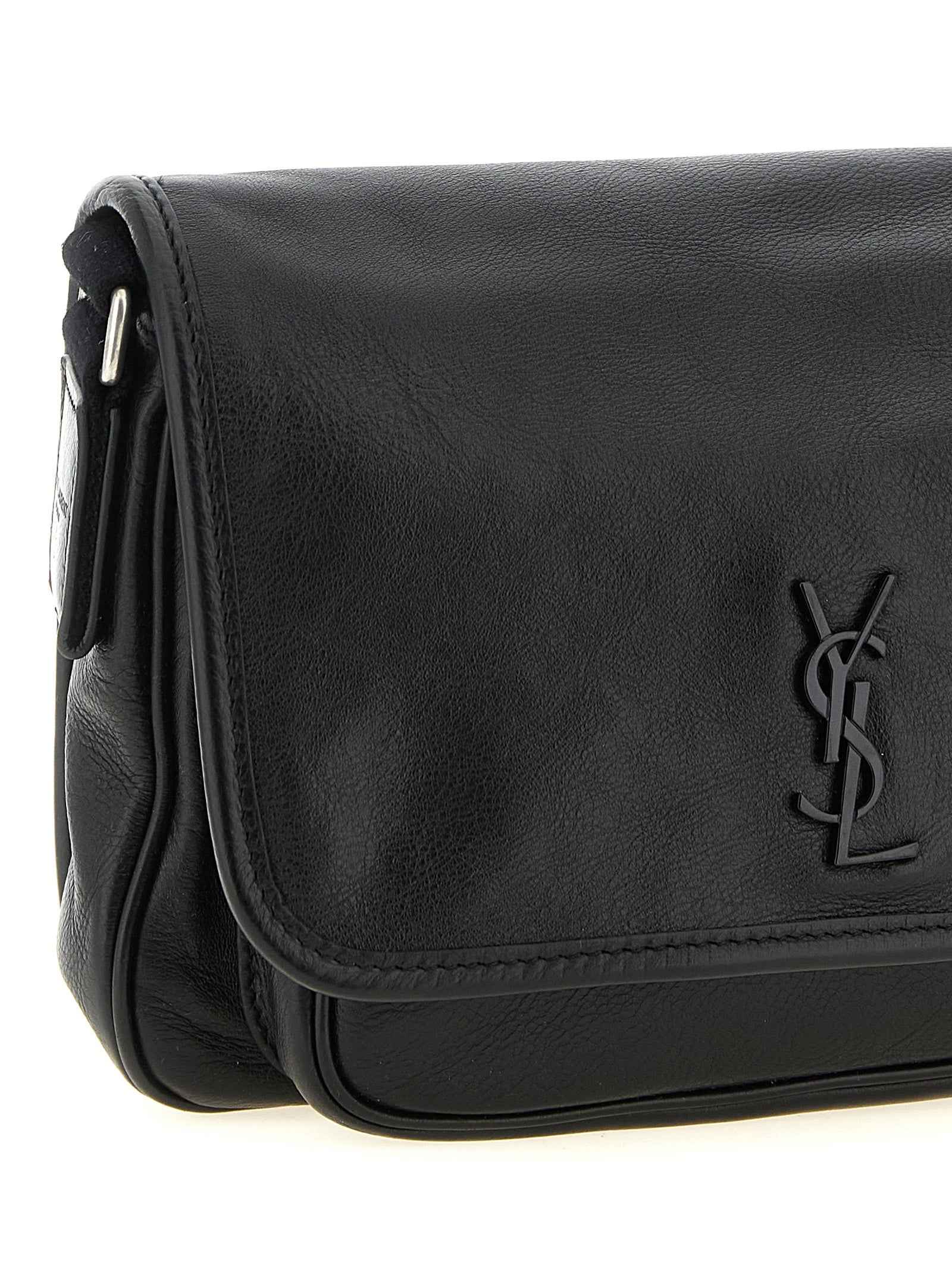 Black Calfskin Crossbody Bag
