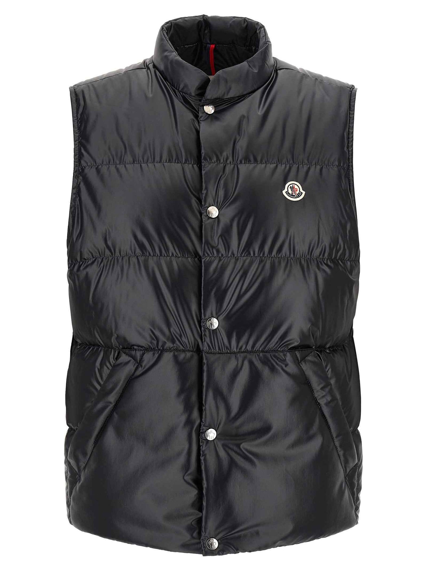 Blue Polyester Sleeveless Jacket