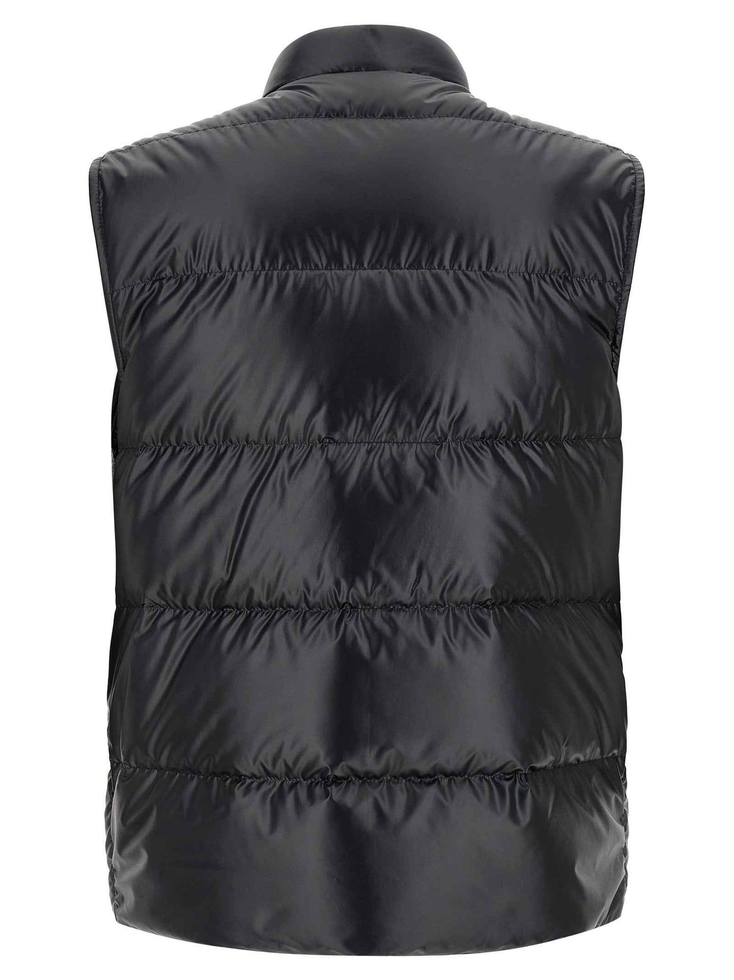 Blue Polyester Sleeveless Jacket