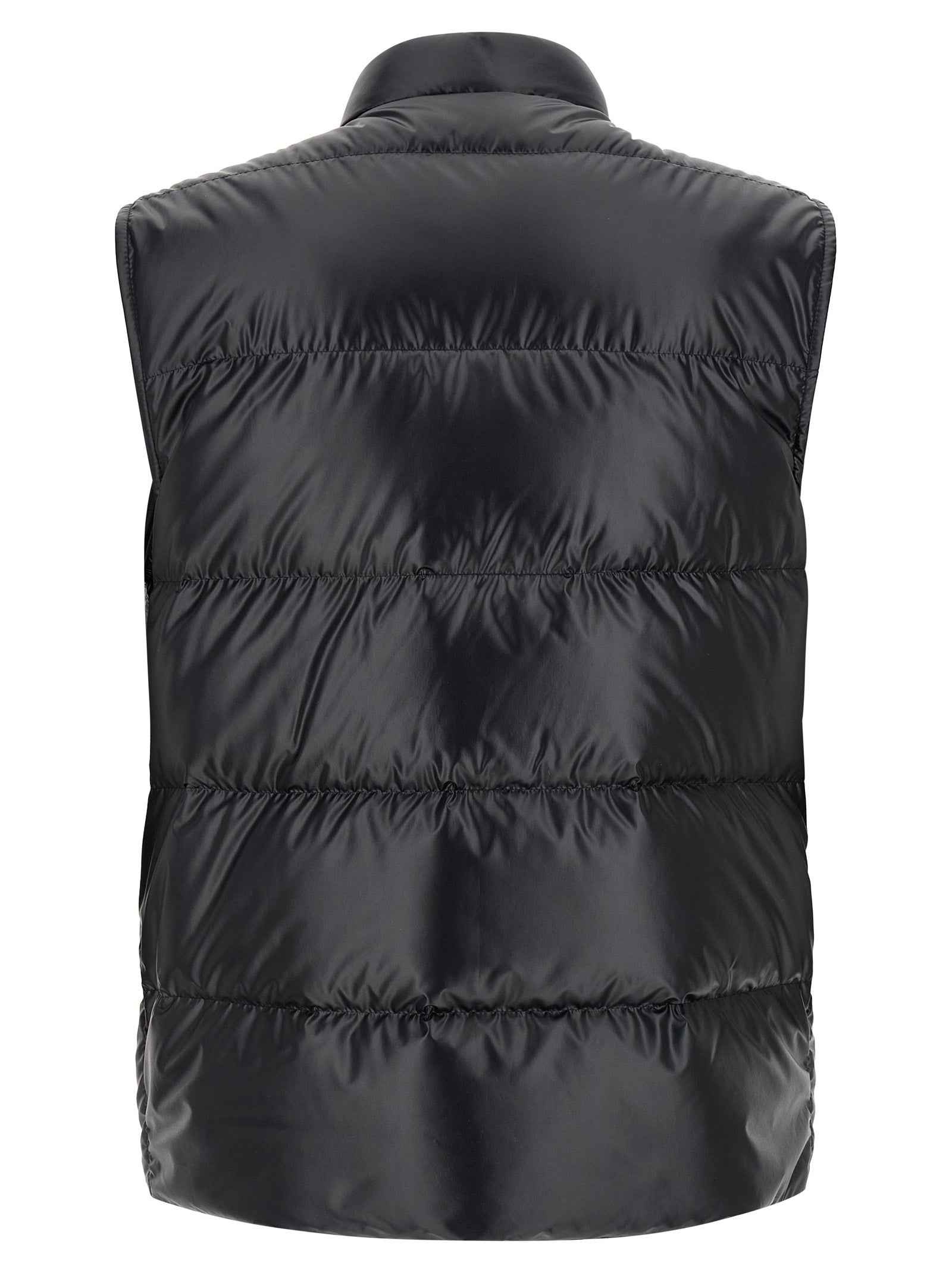 Blue Polyester Sleeveless Jacket