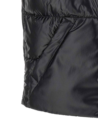 Blue Polyester Sleeveless Jacket