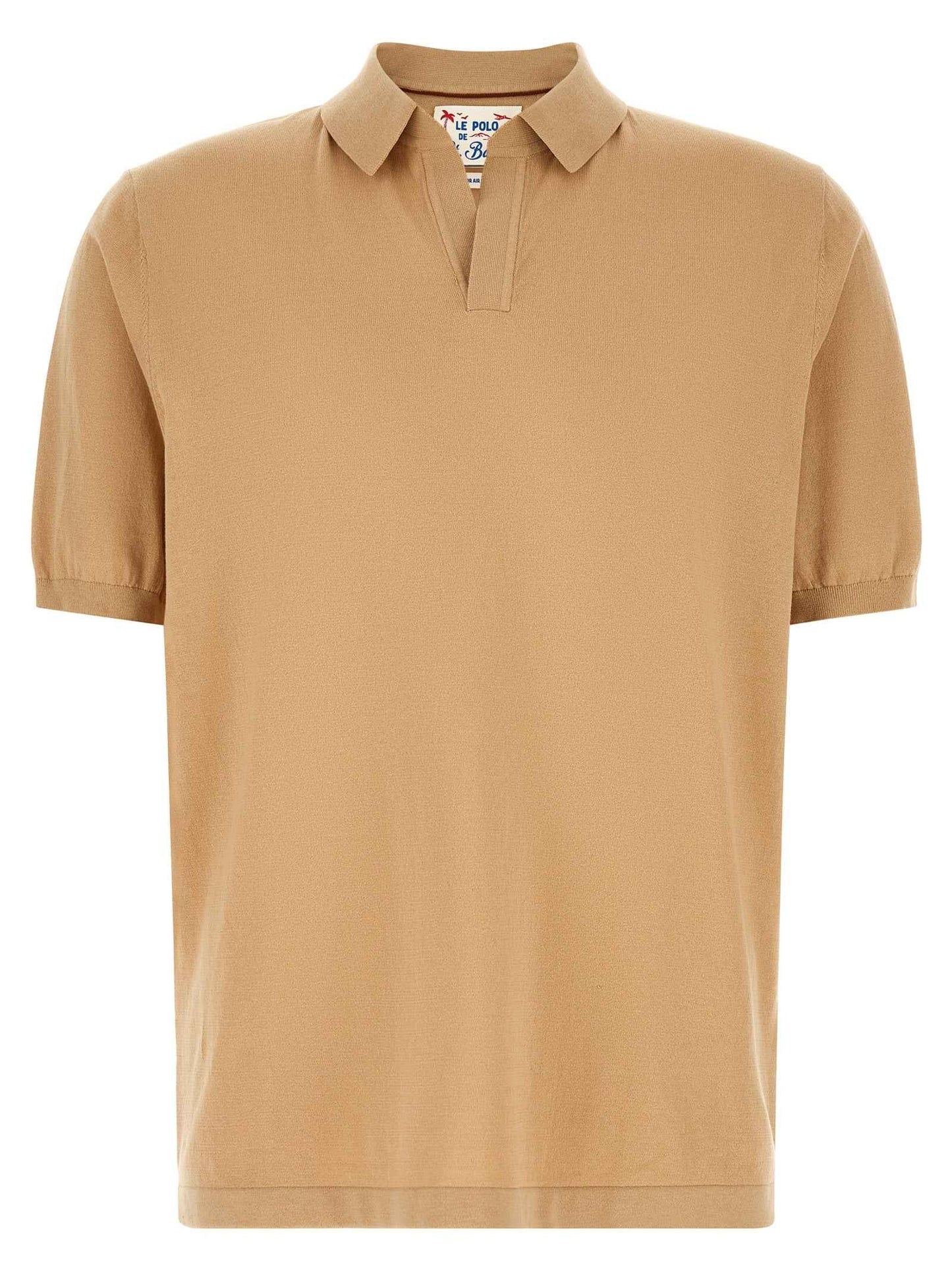 Beige Cotton Polo Shirt