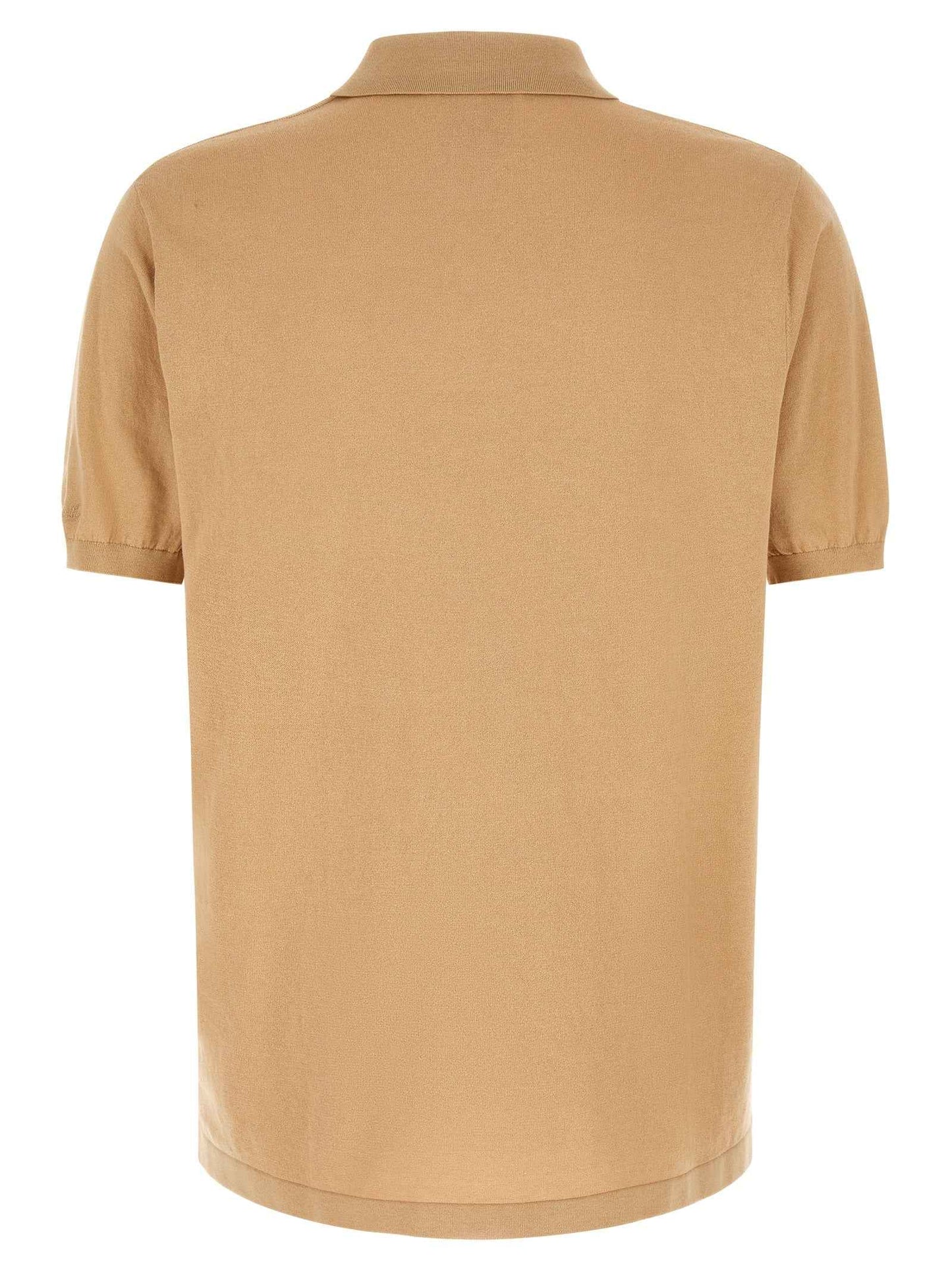 Beige Cotton Polo Shirt