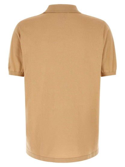 Beige Cotton Polo Shirt