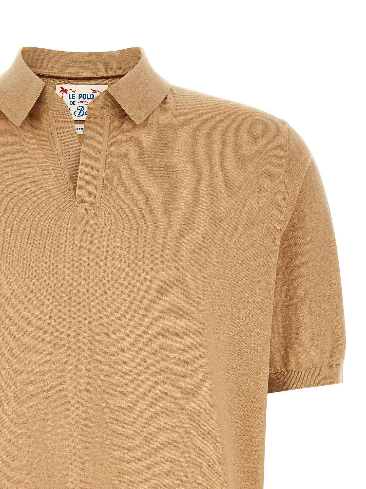 Beige Cotton Polo Shirt