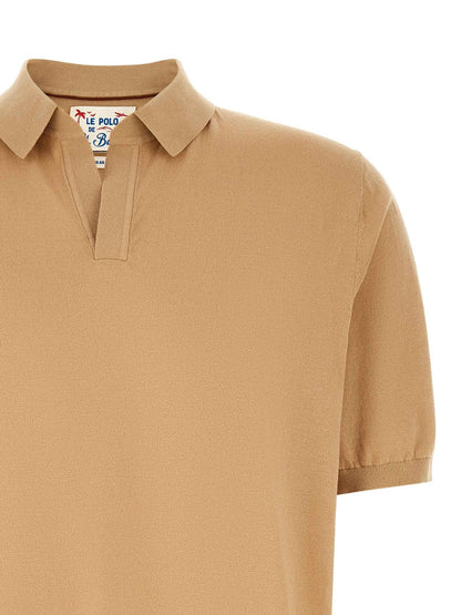 Beige Cotton Polo Shirt