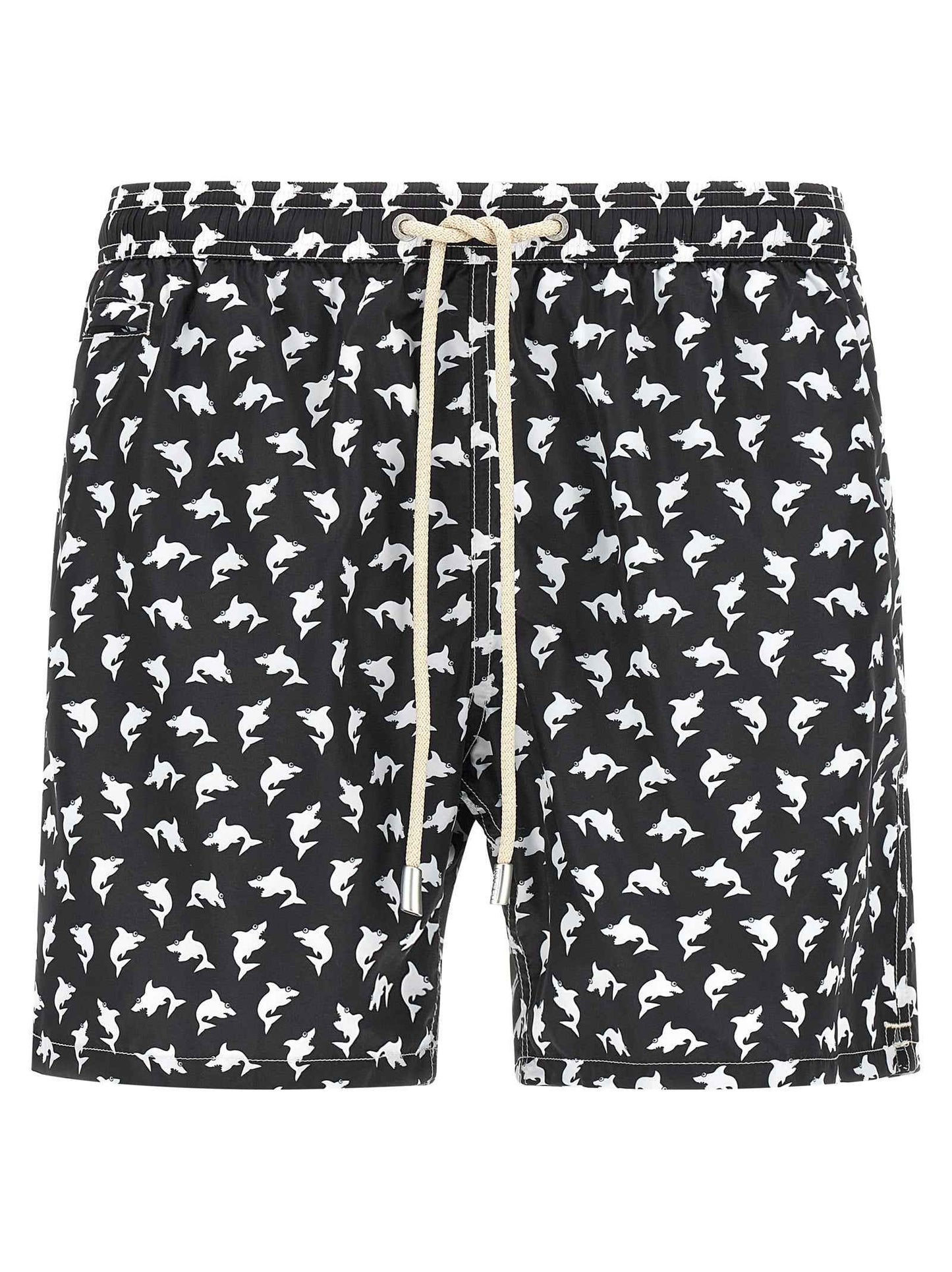 Bicolor Polyester Swim Shorts