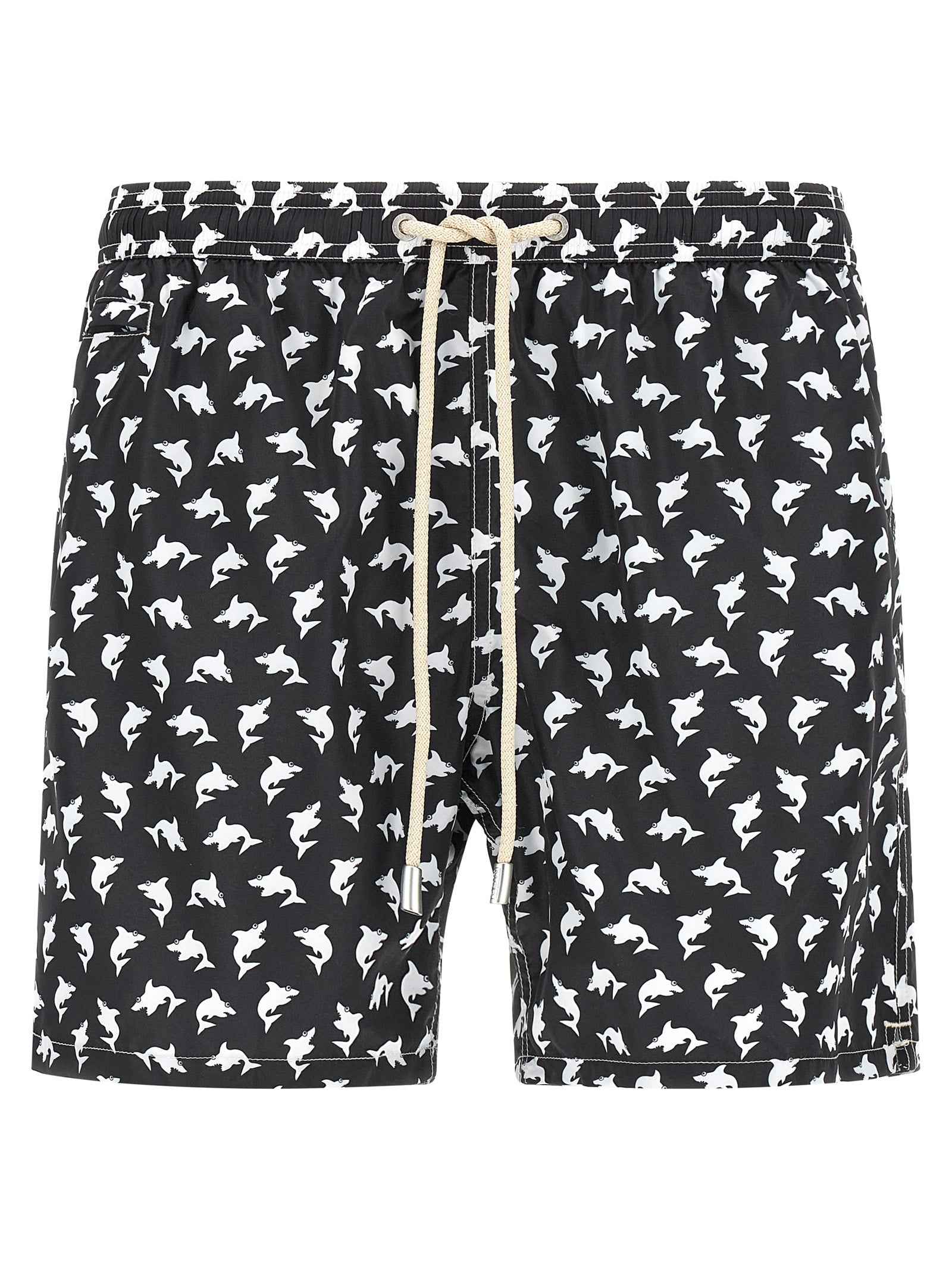 Bicolor Polyester Swim Shorts