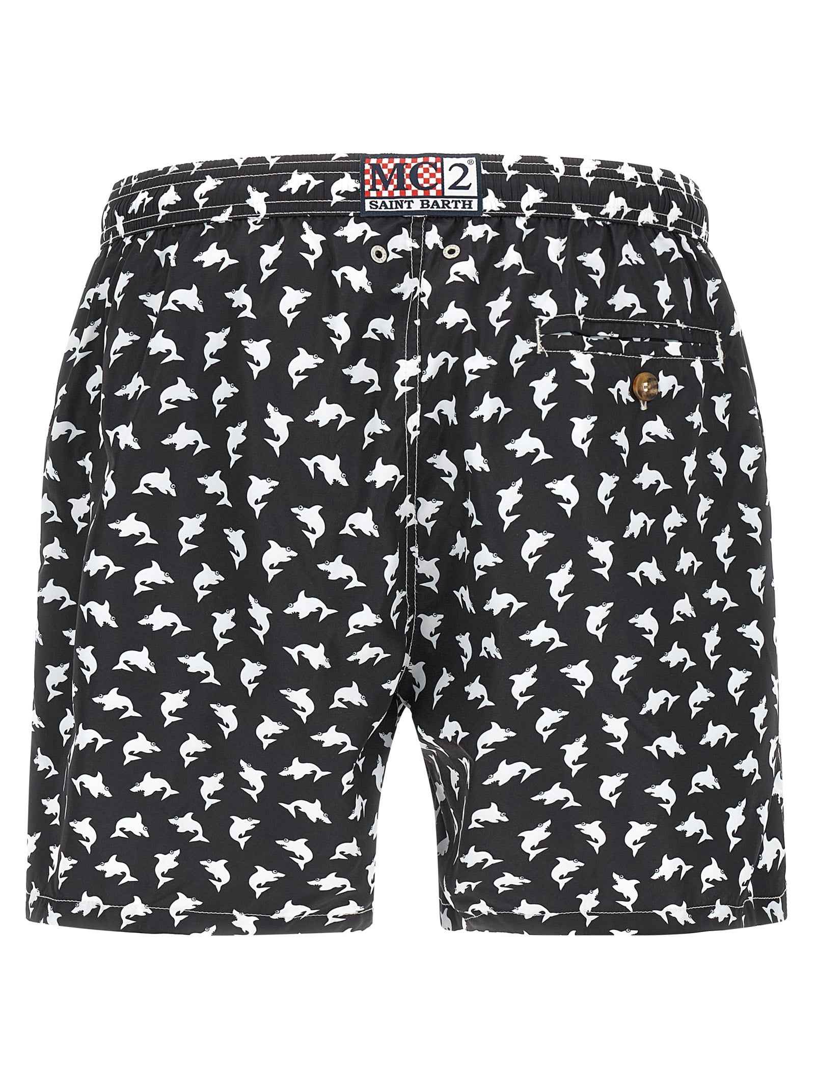Bicolor Polyester Swim Shorts