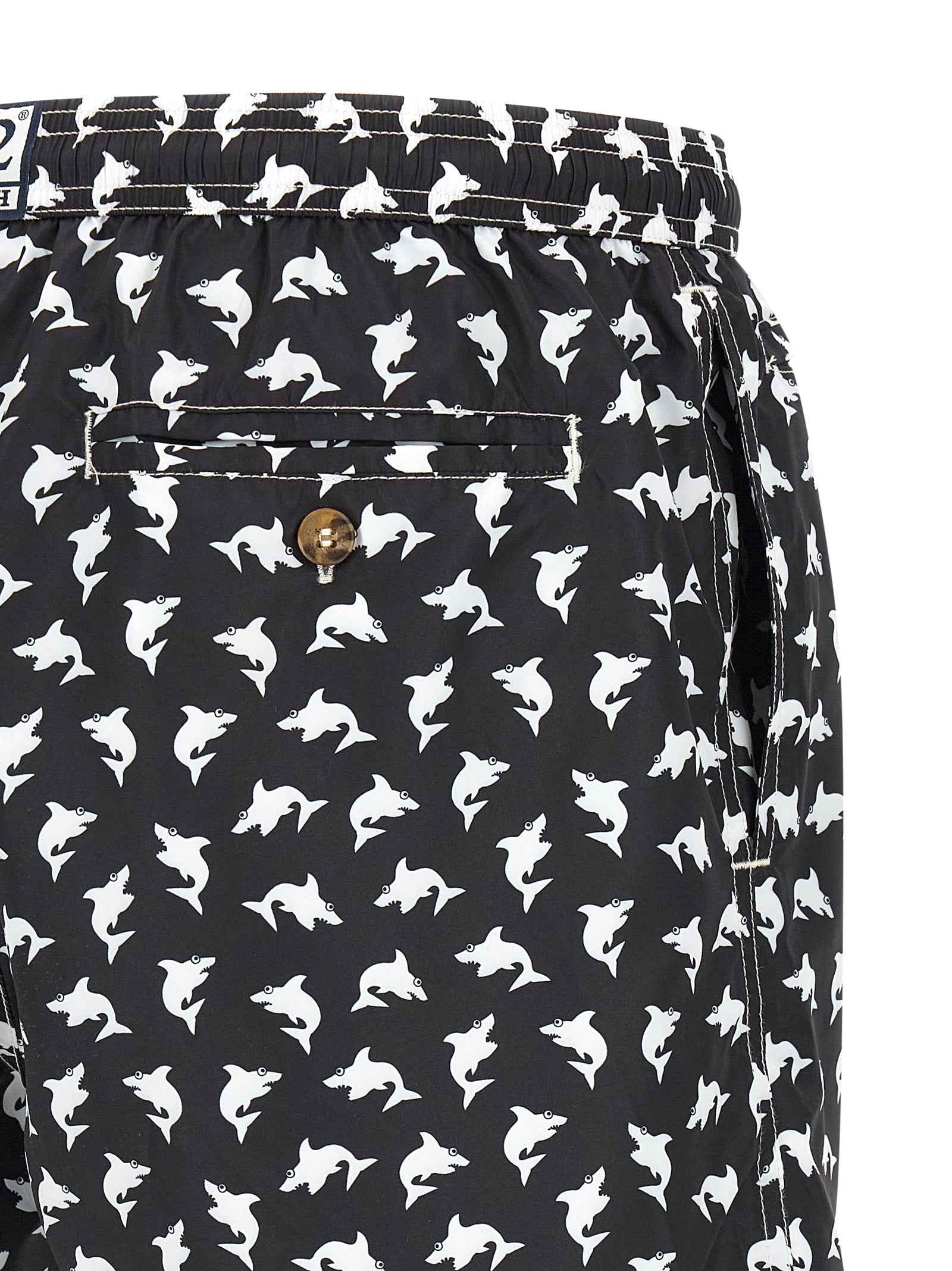 Bicolor Polyester Swim Shorts