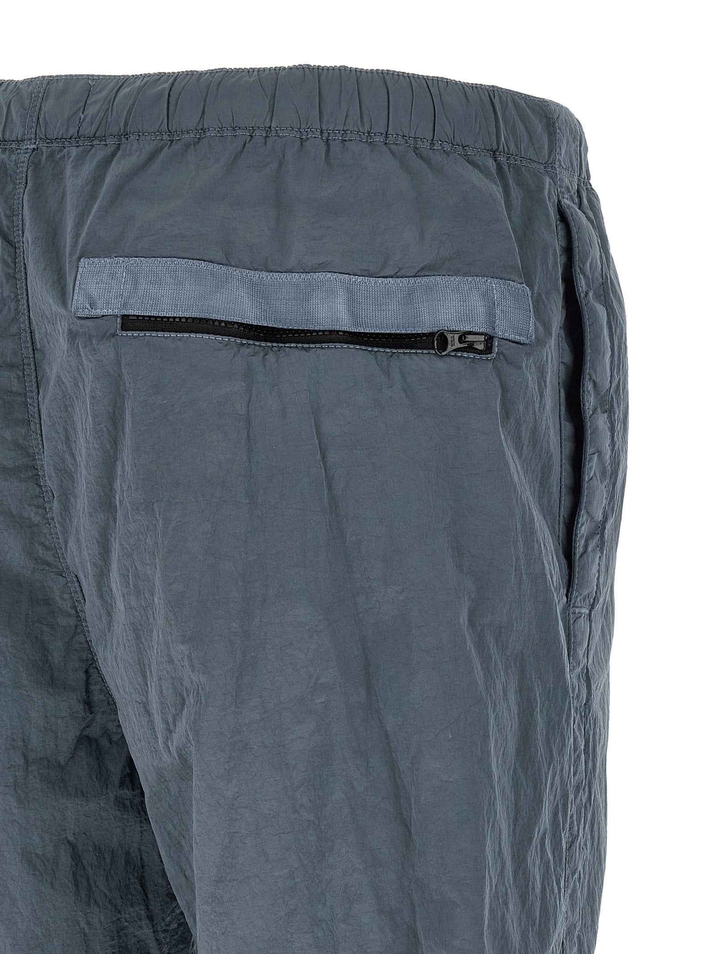Blue Polyamide Joggers (Workout Pants)
