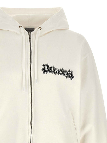 White Cotton Sweatshirt