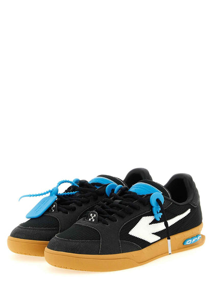 Black Polyester Athletic Sneakers