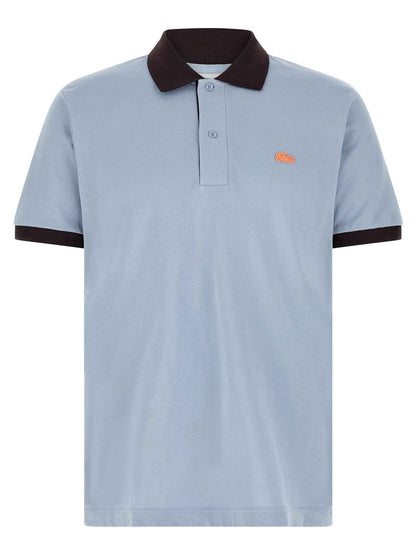 Blue Cotton Polo Shirt