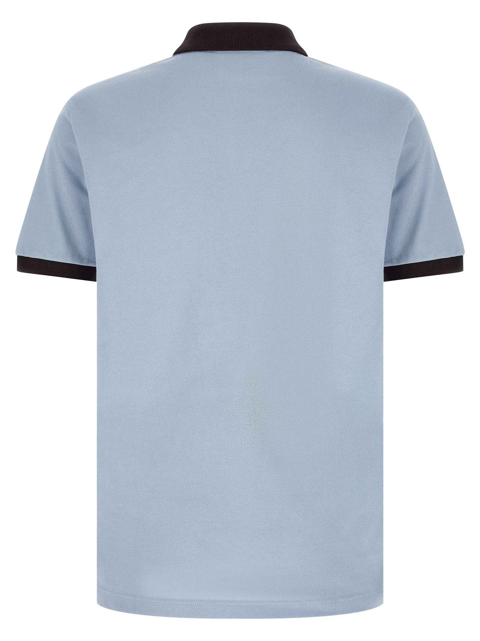 Blue Cotton Polo Shirt