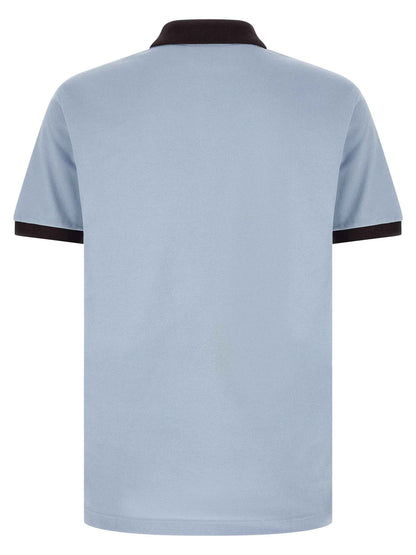 Blue Cotton Polo Shirt