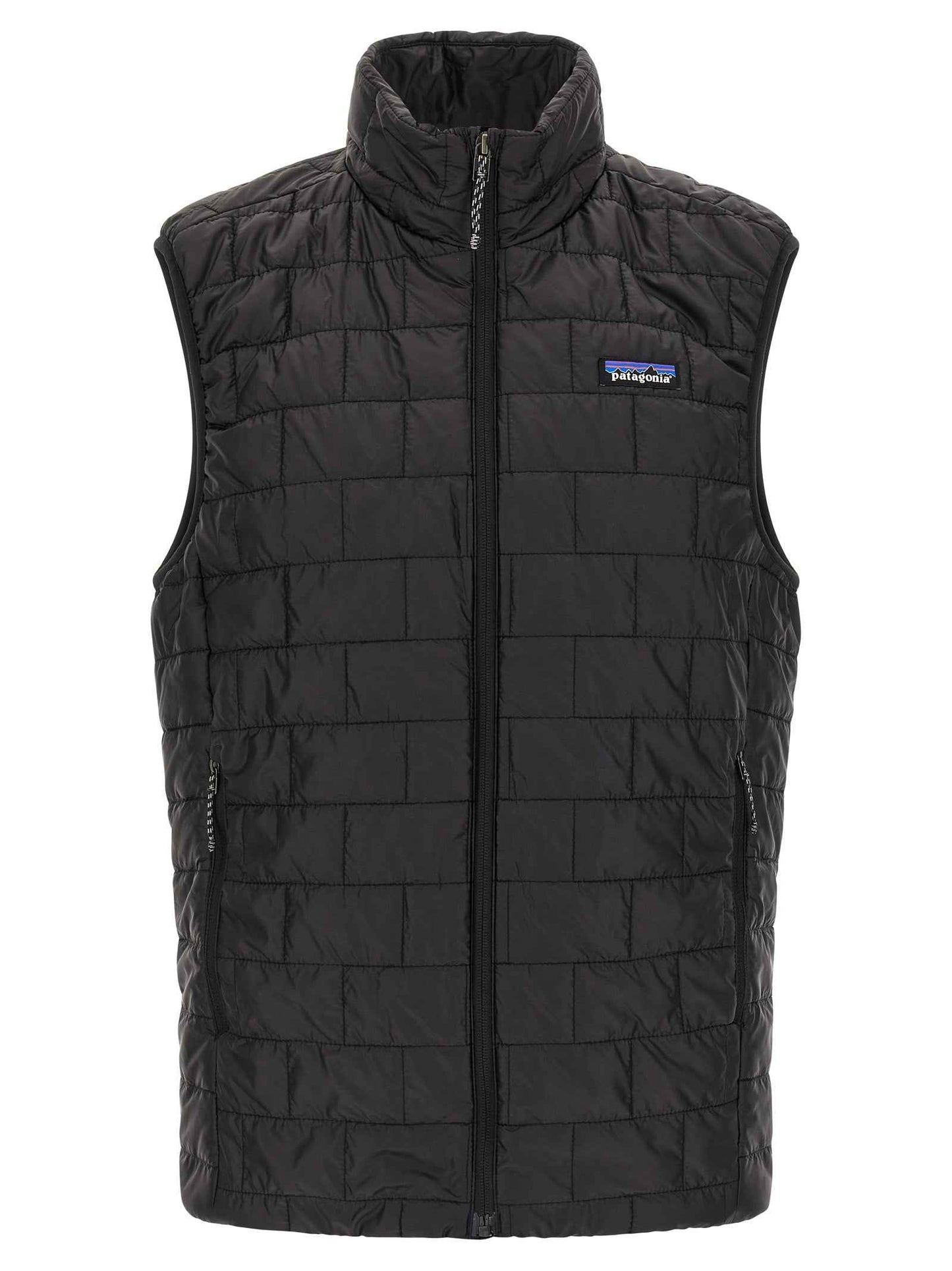 Black Polyester Sleeveless Jacket