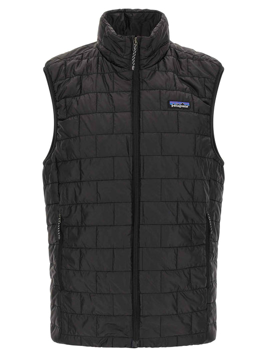 Black Polyester Sleeveless Jacket