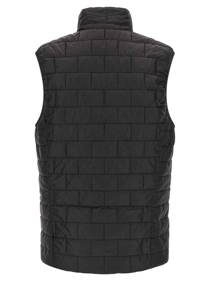 Black Polyester Sleeveless Jacket