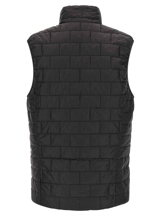 Black Polyester Sleeveless Jacket